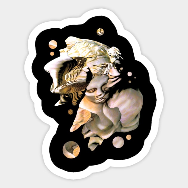 Glitched Vaporwave Statue #2 Sticker by Plasma